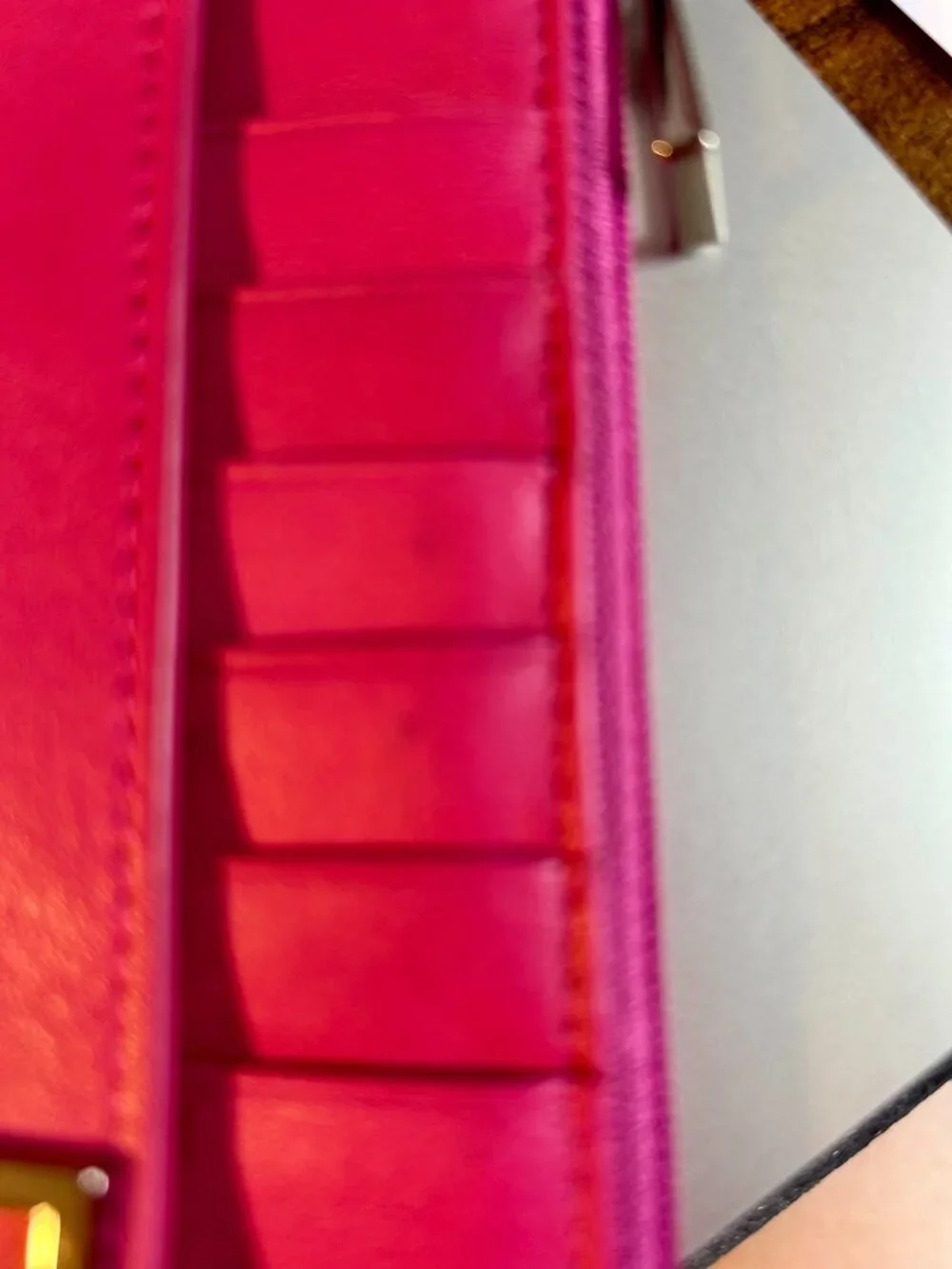 Lodis Julia Pink Leather Zip card Wallet